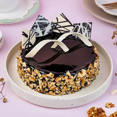 Walnut Truffle Cake